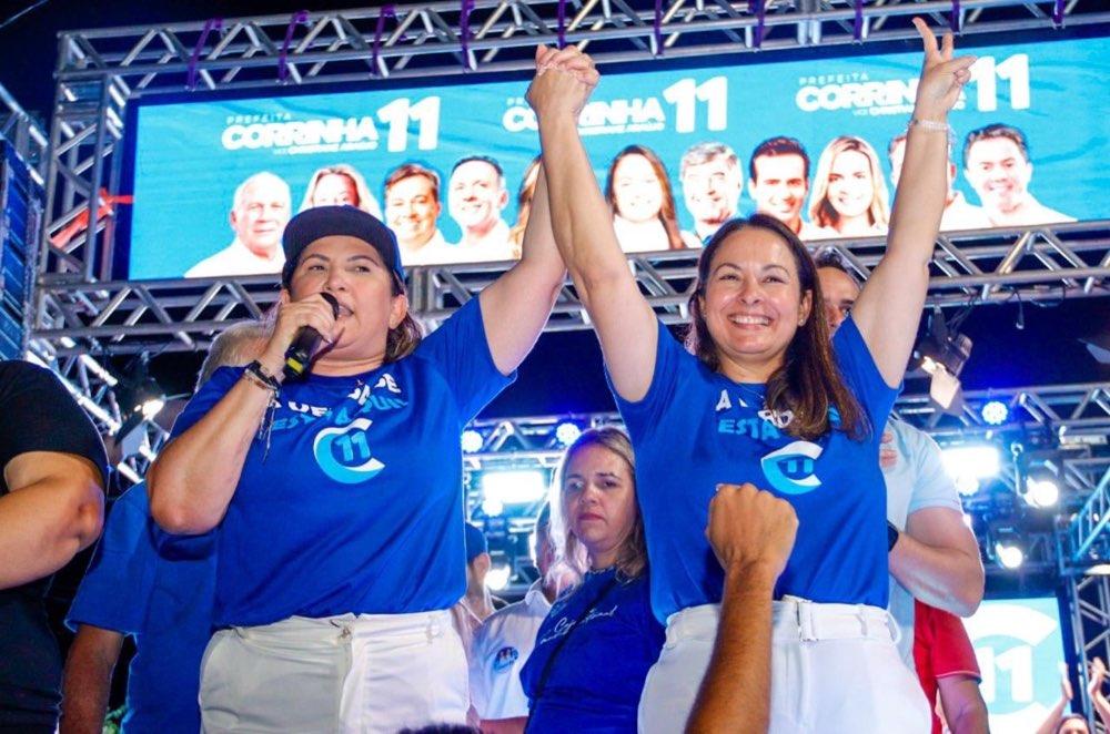 Comício da Verdade: Corrinha e Christiane são ovacionadas por multidão em Cajazeiras-PB