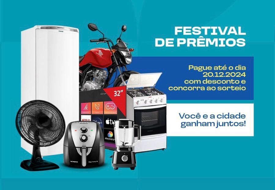 Prefeitura realiza Festival de Prêmios IPTU 2024 com sorteio de Moto Zero Km e mais 17 prêmios, em São José de Piranhas-PB