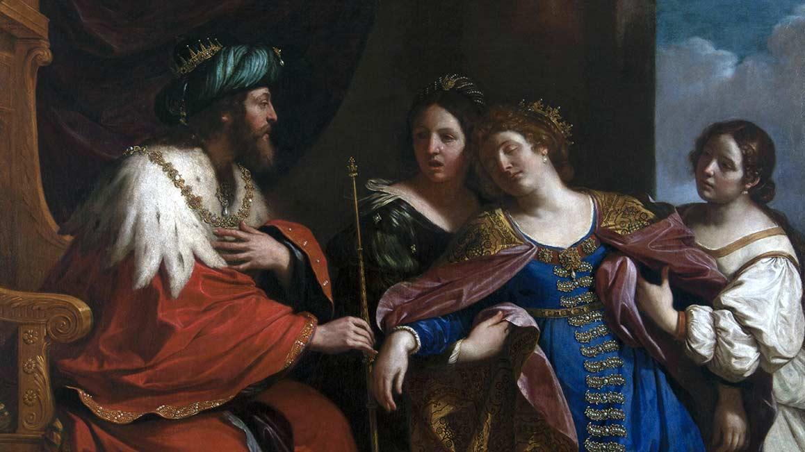 “Ester diante de Assuero”, pintura de Guercino.
