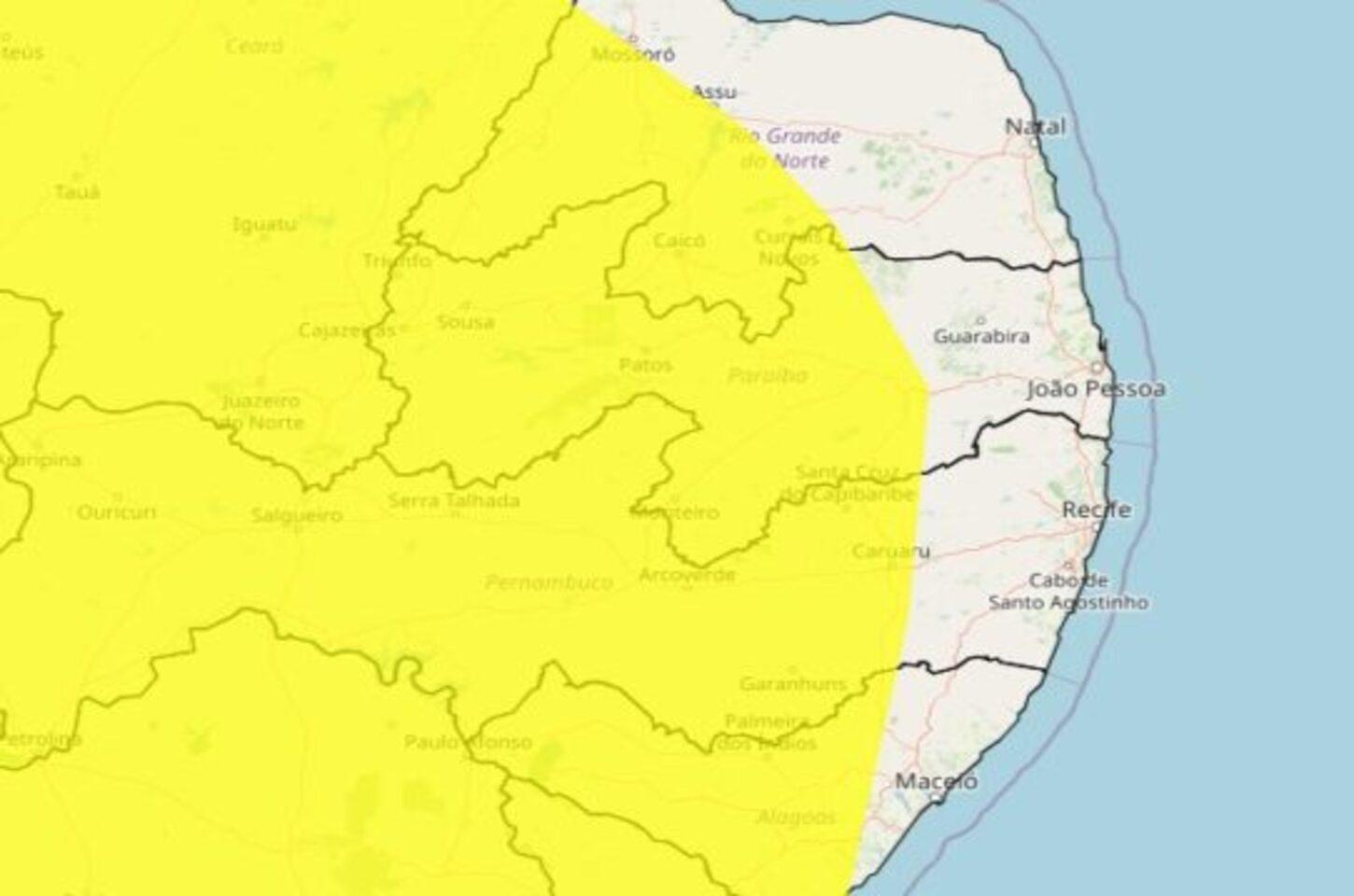Chuva deve continuar forte no interior da Paraíba e Inmet emite novo alerta para 150 cidades paraibanas