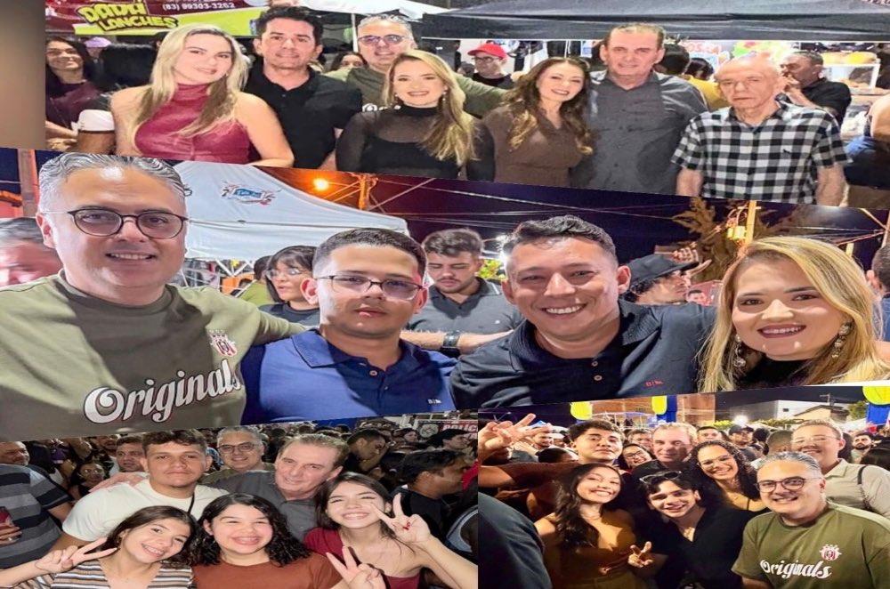 Paraíba: Chico Mendes e Dr. Pablo Leitão prestigiam última noite do Xamegão em Cajazeiras ao lado de correligionários e lideranças políticas