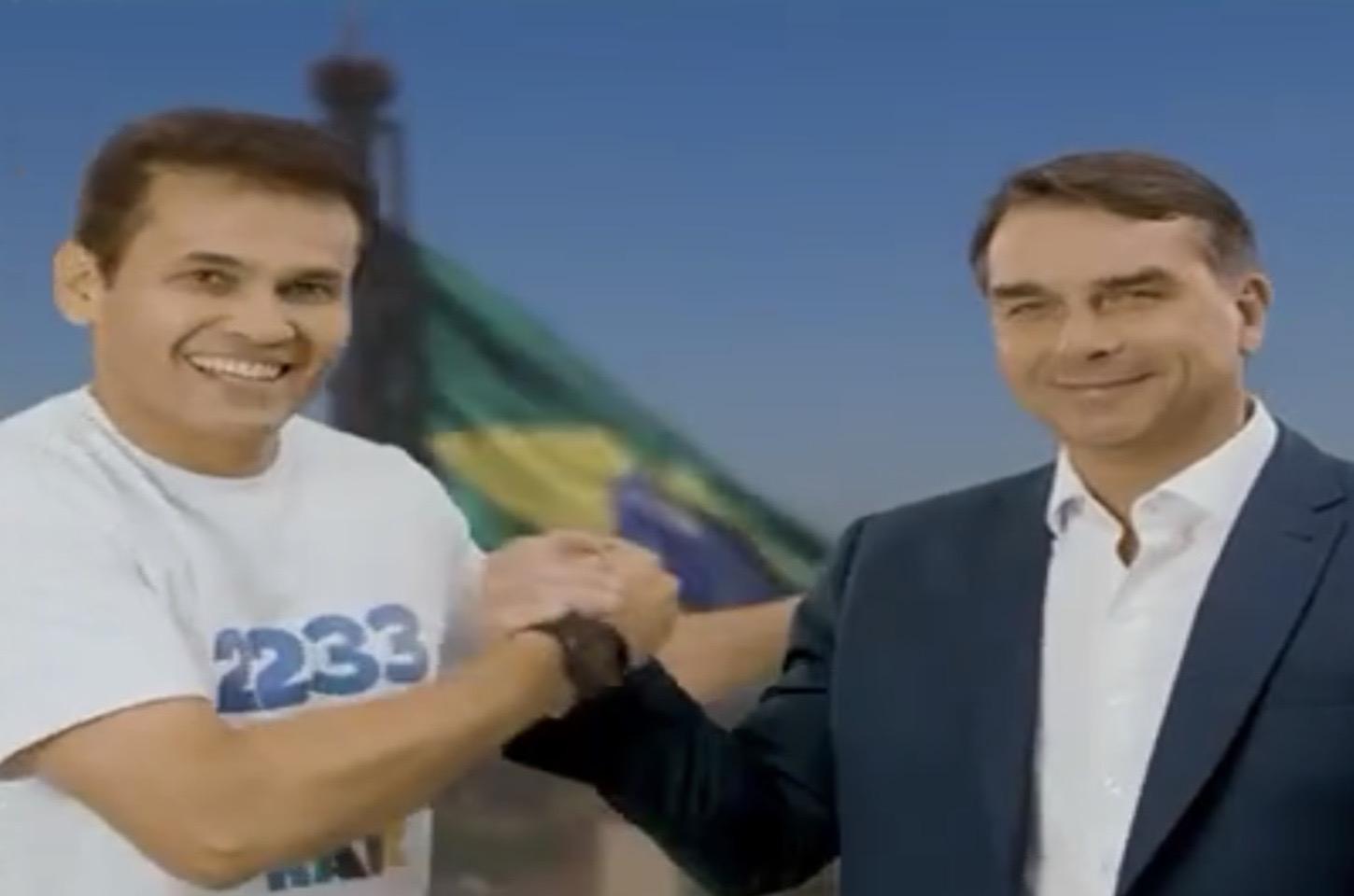 Flávio Bolsonaro demonstra respeito e indica voto em Coronel Rosses para deputado federal pelo Amazonas