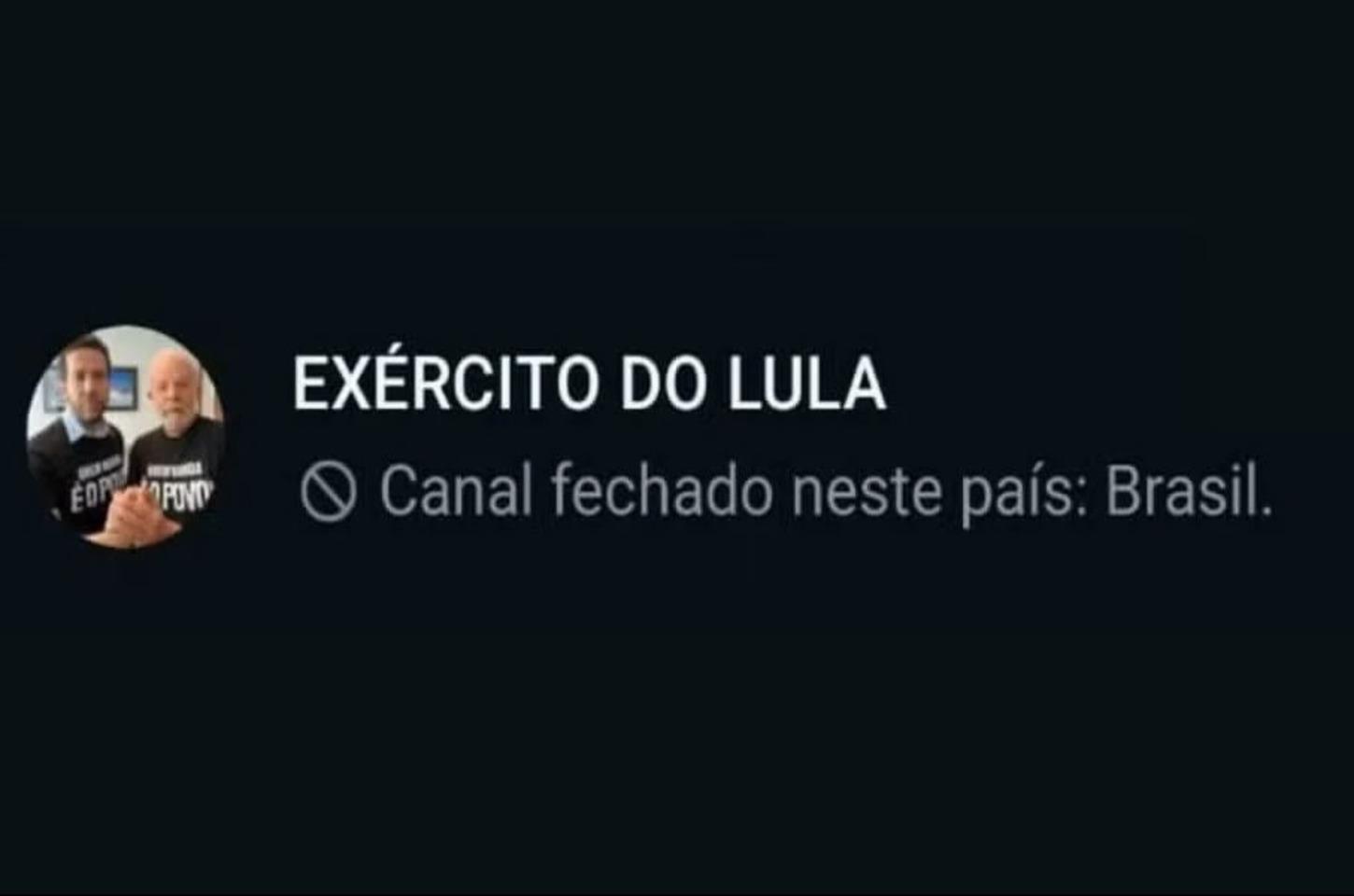 Canal do “Exército de Lula” é retirado do ar por ordem do Ministro Nunes Marques