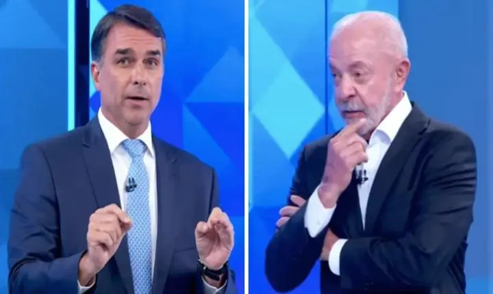 Checagem do debate aponta Flávio com 69,7% de declarações verdadeiras; Lula registra 46,6%